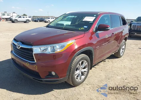2014 Toyota Highlander Xle V6 из США, поврежденный, VIN 5TDKKRFHXES026601